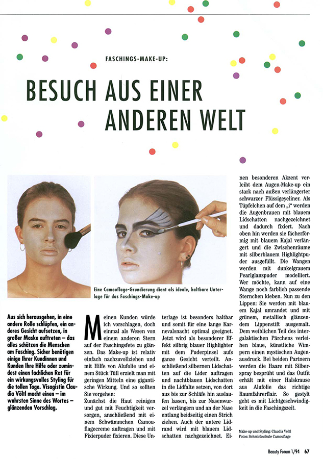 Fasching-Make-up: Besuch aus einer anderen Welt -s1